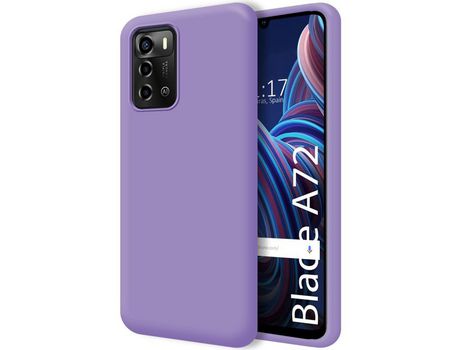 Funda Silicona Líquida Ultra Suave para ZTE Blade A72 color Morada