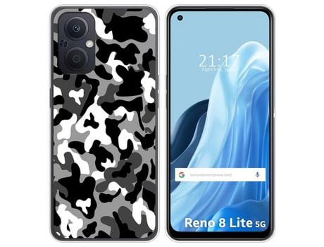 Funda Silicona para Oppo Reno 8 Lite 5G diseño Snow Camuflaje Dibujos
