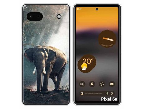 Funda Silicona para Google Pixel 6A diseño Elefante Dibujos