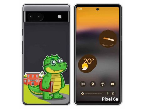 Funda Silicona Transparente para Google Pixel 6A diseño Coco Dibujos
