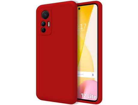 Funda Silicona Líquida Ultra Suave para Xiaomi 12 Lite 5G color Roja