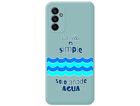 Funda Silicona Líquida Azul para Samsung Galaxy M13 4G diseño Agua Dibujos