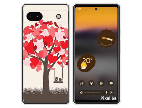 Funda Silicona para Google Pixel 6A diseño Pajaritos Dibujos
