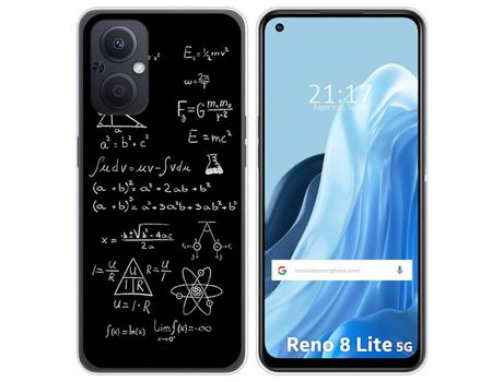 Funda Silicona para Oppo Reno 8 Lite 5G diseño Formulas Dibujos