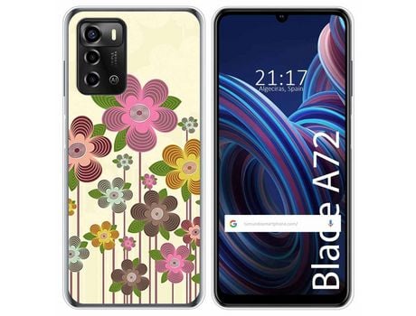Funda Silicona para ZTE Blade A72 diseño Primavera En Flor Dibujos