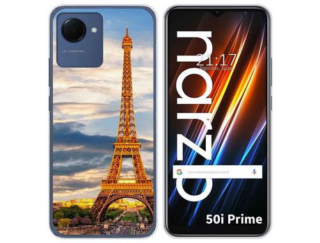 Funda Silicona para Realme Narzo 50i Prime diseño Paris Dibujos