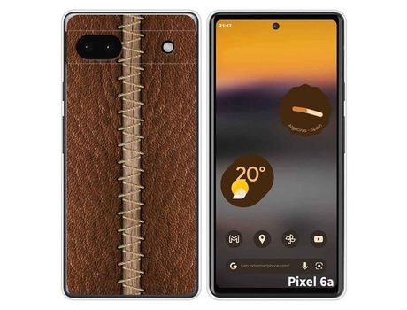Funda Silicona para Google Pixel 6A diseño Cuero 01 Dibujos