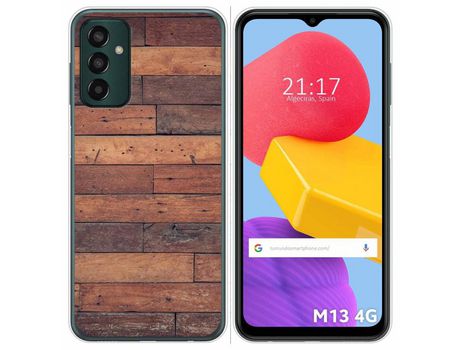 Funda Silicona para Samsung Galaxy M13 4G diseño Madera 03 Dibujos