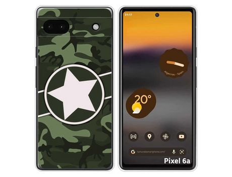 Funda Silicona para Google Pixel 6A diseño Camuflaje 01 Dibujos