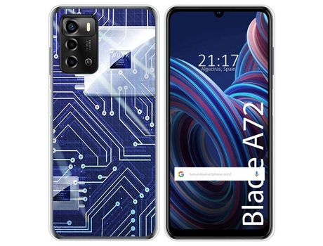 Funda Silicona para ZTE Blade A72 diseño Circuito Dibujos