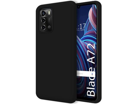 Funda Silicona Líquida Ultra Suave para ZTE Blade A72 color Negra