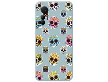 Funda Silicona Líquida Azul para Xiaomi 12 Lite 5G diseño Catrina Dibujos