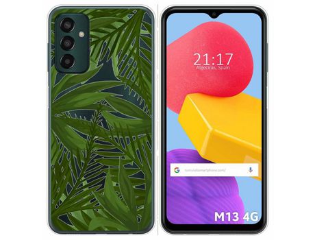 Funda Silicona Transparente para Samsung Galaxy M13 4G diseño Jungla Dibujos
