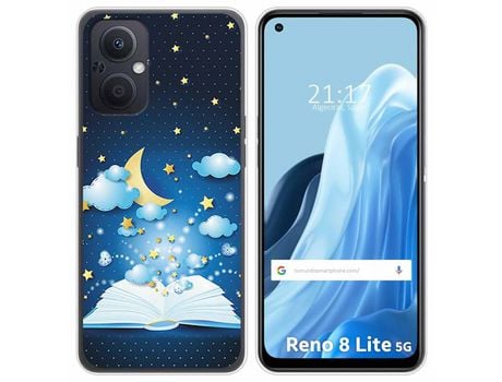 Funda Silicona para Oppo Reno 8 Lite 5G diseño Libro Cuentos Dibujos