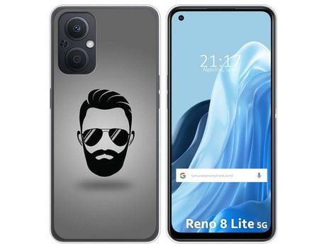 Funda Silicona para Oppo Reno 8 Lite 5G diseño Barba Dibujos