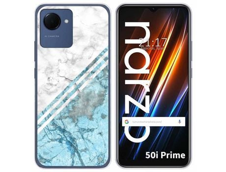Funda Silicona para Realme Narzo 50i Prime diseño Mármol 02 Dibujos