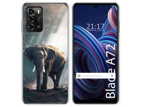 Funda Silicona para ZTE Blade A72 diseño Elefante Dibujos