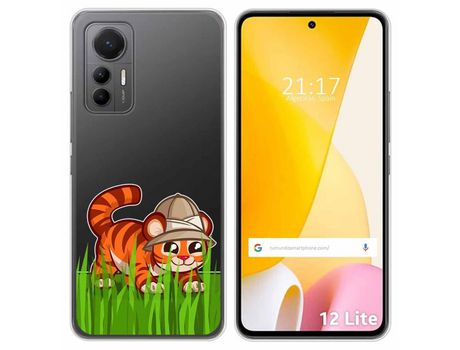 Funda Silicona Transparente para Xiaomi 12 Lite 5G diseño Tigre Dibujos