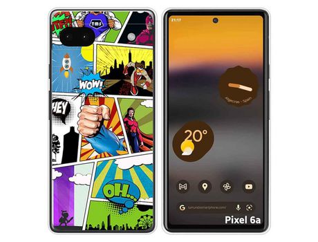 Funda Silicona para Google Pixel 6A diseño Comic Dibujos