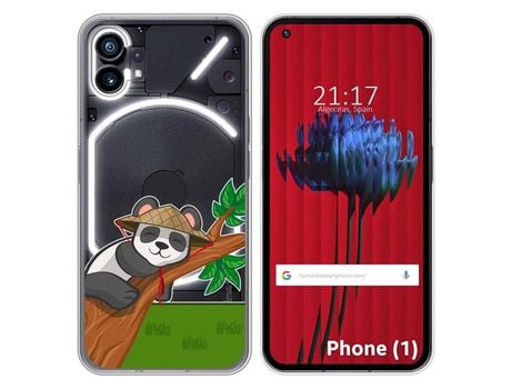 Funda Silicona Transparente para Nothing Phone 1 diseño Panda Dibujos