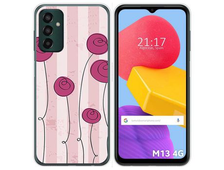 Funda Silicona para Samsung Galaxy M13 4G diseño Flores Vintage Dibujos