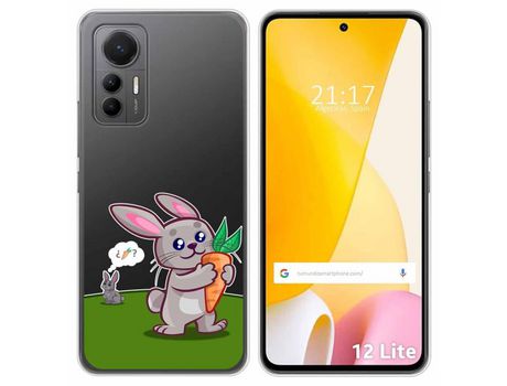 Funda Silicona Transparente para Xiaomi 12 Lite 5G diseño Conejo Dibujos