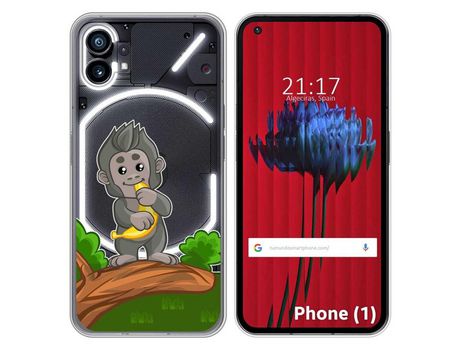 Funda Silicona Transparente para Nothing Phone 1 diseño Mono Dibujos