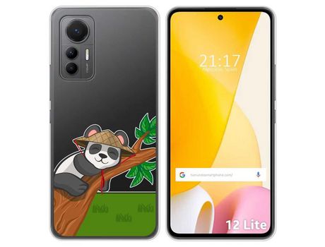 Funda Silicona Transparente para Xiaomi 12 Lite 5G diseño Panda Dibujos