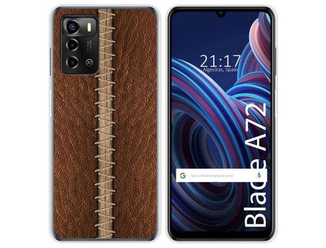 Funda Silicona para ZTE Blade A72 diseño Cuero 01 Dibujos