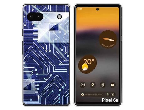 Funda Silicona para Google Pixel 6A diseño Circuito Dibujos