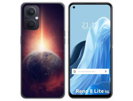 Funda Silicona para Oppo Reno 8 Lite 5G diseño Tierra Dibujos