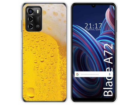 Funda Silicona para ZTE Blade A72 diseño Cerveza Dibujos