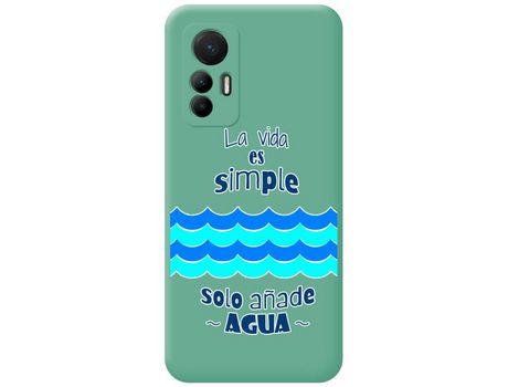 Funda Silicona Líquida Verde para Xiaomi 12 Lite 5G diseño Agua Dibujos