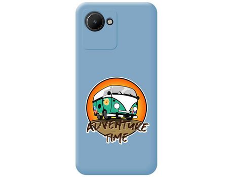 Funda Silicona Líquida Azul para Realme Narzo 50i Prime diseño Adventure Time Dibujos