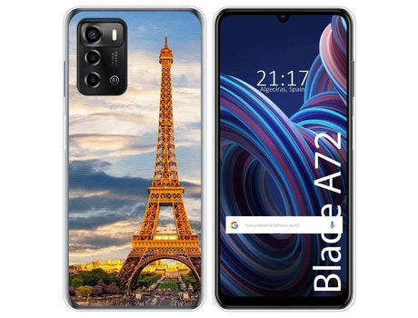Funda Silicona para ZTE Blade A72 diseño Paris Dibujos