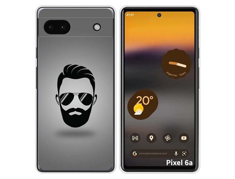Funda Silicona para Google Pixel 6A diseño Barba Dibujos