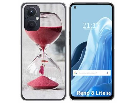 Funda Silicona para Oppo Reno 8 Lite 5G diseño Reloj Dibujos