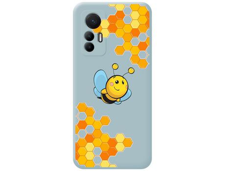 Funda Silicona Líquida Azul para Xiaomi 12 Lite 5G diseño Abeja Dibujos