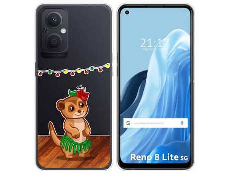 Funda Silicona Transparente para Oppo Reno 8 Lite 5G diseño Suricata Dibujos