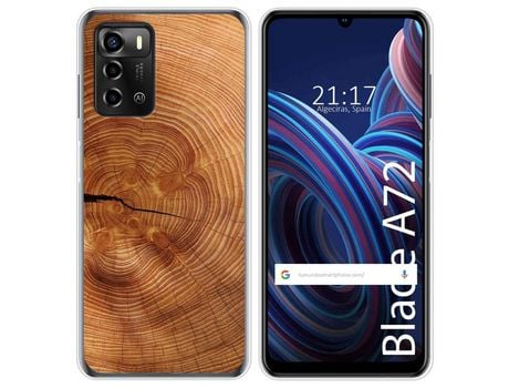 Funda Silicona para ZTE Blade A72 diseño Madera 04 Dibujos