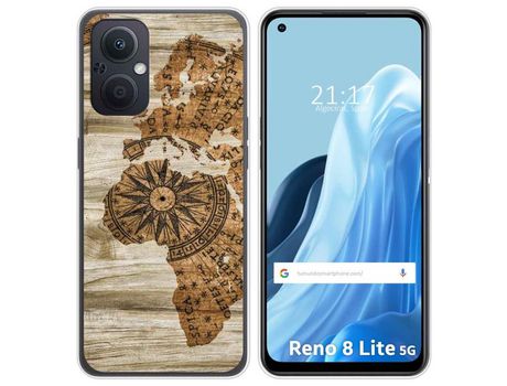 Funda Silicona para Oppo Reno 8 Lite 5G diseño Madera 07 Dibujos