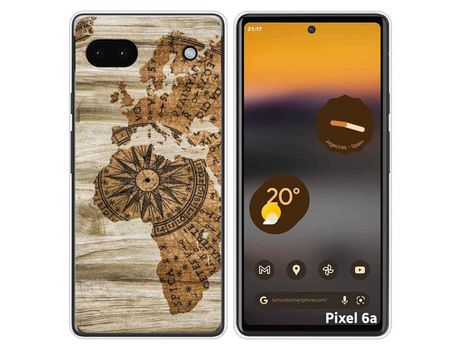 Funda Silicona para Google Pixel 6A diseño Madera 07 Dibujos