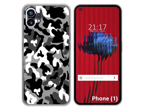 Funda Silicona para Nothing Phone 1 diseño Snow Camuflaje Dibujos