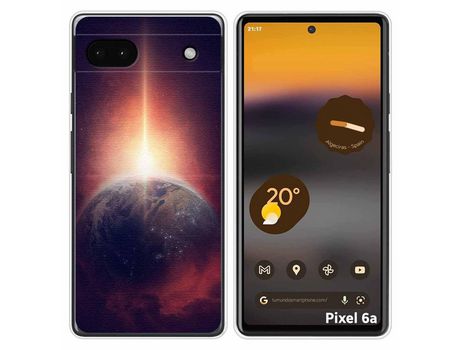 Funda Silicona para Google Pixel 6A diseño Tierra Dibujos
