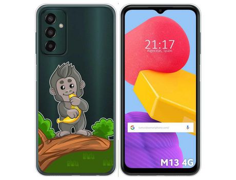 Funda Silicona Transparente para Samsung Galaxy M13 4G diseño Mono Dibujos