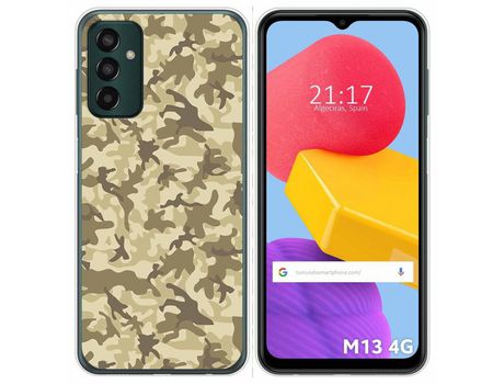 Funda Silicona para Samsung Galaxy M13 4G diseño Sand Camuflaje Dibujos