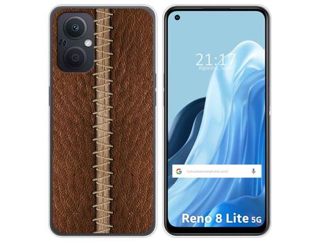 Funda Silicona para Oppo Reno 8 Lite 5G diseño Cuero 01 Dibujos