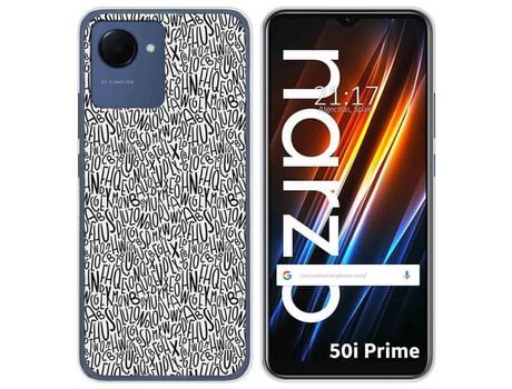 Funda Silicona para Realme Narzo 50i Prime diseño Letras Dibujos