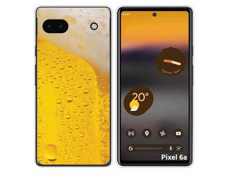 Funda Silicona para Google Pixel 6A diseño Cerveza Dibujos