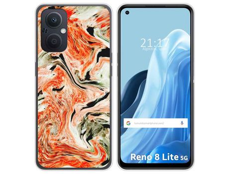 Funda Silicona para Oppo Reno 8 Lite 5G diseño Mármol 12 Dibujos